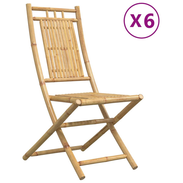 Taitettavat puutarhatuolit Budomir 46x66x99cm (6 kpl bambu)