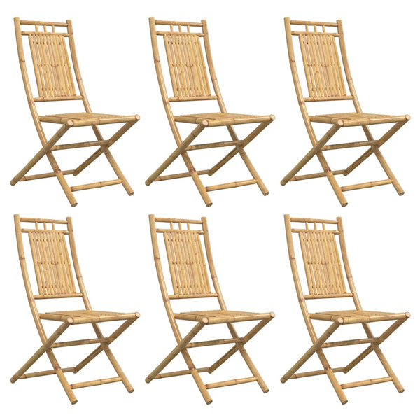 Taitettavat puutarhatuolit Budomir 46x66x99cm (6 kpl bambu)