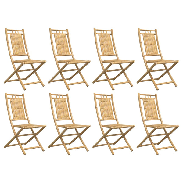 Taitettavat puutarhatuolit Budomir 46x66x99cm (8 kpl bambu)
