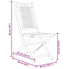 Taitettavat puutarhatuolit Budomir 46x66x99cm (8 kpl bambu)