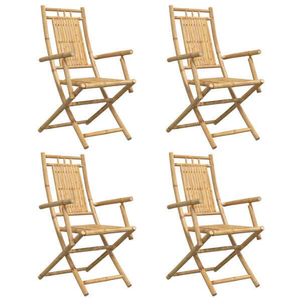 Taitettavat puutarhatuolit Budomir 53x66x99cm (4 kpl bambu)