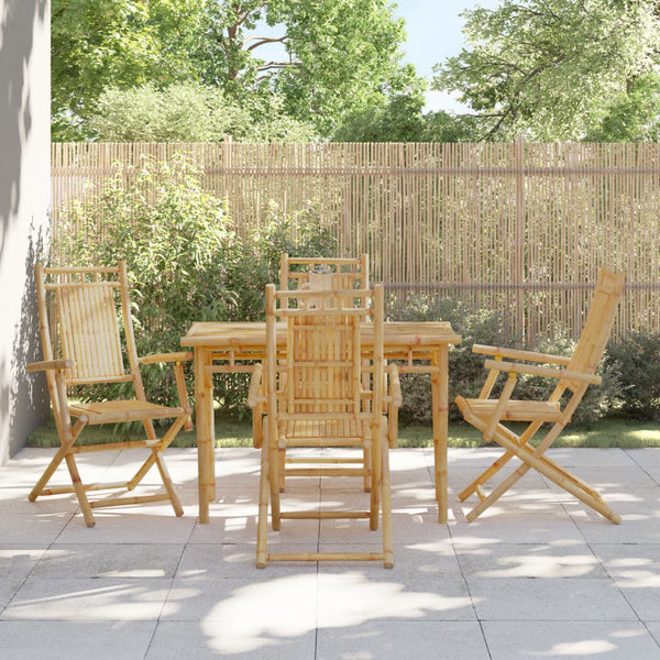Taitettavat puutarhatuolit Budomir 53x66x99cm (4 kpl bambu)