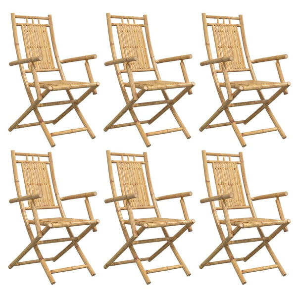 Taitettavat puutarhatuolit Budomir 53x66x99cm (6 kpl bambu)