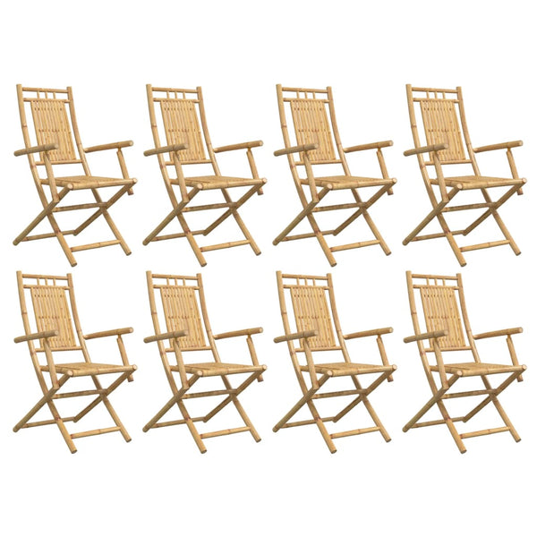 Taitettavat puutarhatuolit Budomir 53x66x99cm (8 kpl bambu)