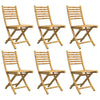 Taitettavat puutarhatuolit Vinjulet 43x54x88cm (6 kpl bambu)