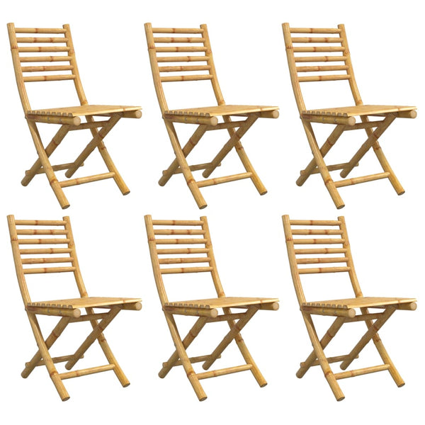 Taitettavat puutarhatuolit Vinjulet 43x54x88cm (6 kpl bambu)