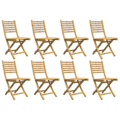 Taitettavat puutarhatuolit Vinjulet 43x54x88cm (8 kpl bambu)