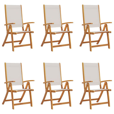 Taitettavat puutarhatuolit Saftoiu (6 kpl akaasiapuu ja textilene)