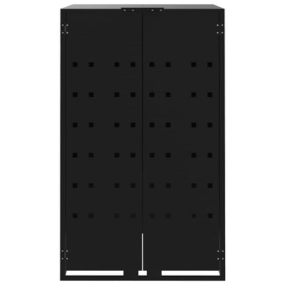 Roskalaatikon säilytystila viidelle musta 345x79x117 cm teräs
