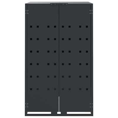 Roskalaatikon säilytystila kahdelle antras. 138x79x117 cm teräs