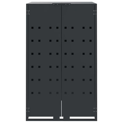 Roskalaatikon säilytystila kolmelle antras. 207x79x117 cm teräs