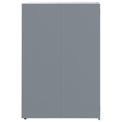 Roskalaatikon säilytystila kolmelle harmaa 207x79x117 cm teräs
