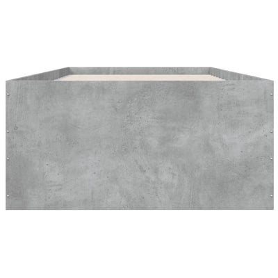 Sängynrunko betoninharmaa 75x190 cm tekninen puu