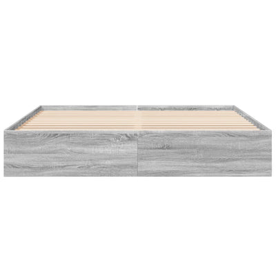 Harmaa sängynrunko Hegedus 180x200cm (puinen)