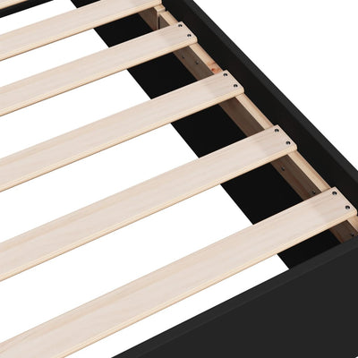 Musta sängynrunko Hegedus 120x200cm (puinen)