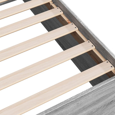 Harmaa sängynrunko Hegedus 120x200cm (puinen)