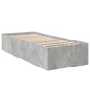 Sängynrunko betoninharmaa 90x200 cm tekninen puu