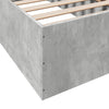 Sängynrunko betoninharmaa 90x200 cm tekninen puu