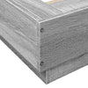Sängynrunko LED-valoilla harmaa Sonoma 100x200 cm tekninen puu
