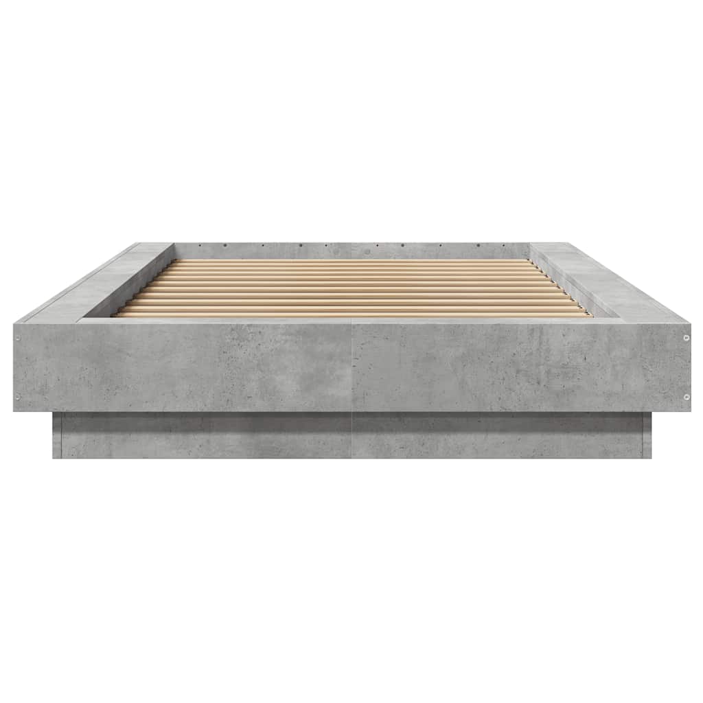 Betoninharmaa sängynrunko Elmer 100x200cm (puinen)