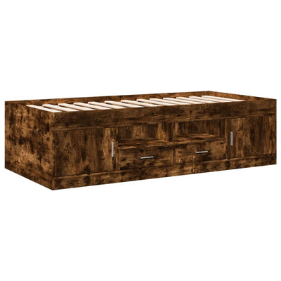 Vuodesohva laatikoilla savutammi 75x190 cm tekninen puu
