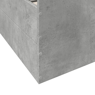 Sängynrunko laatikoilla betoninharmaa 180x200 cm tekninen puu
