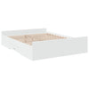 Valkoinen sängynrunko laatikoilla Moning 150x200cm (puinen)