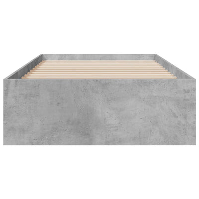 Sängynrunko laatikoilla betoninharmaa 90x190 cm tekninen puu