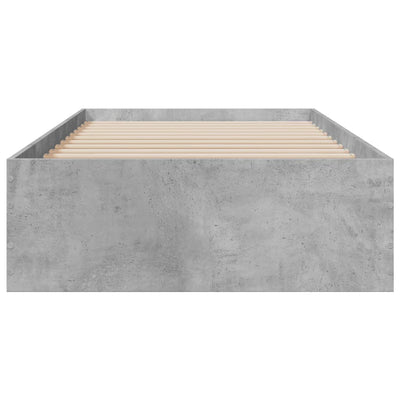 Sängynrunko laatikoilla betoninharmaa 75x190 cm tekninen puu