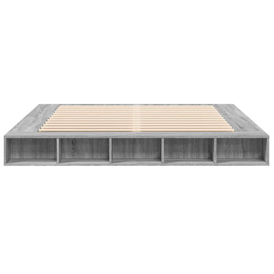 Harmaa sängynrunko Negulescu 180x200cm (puinen)