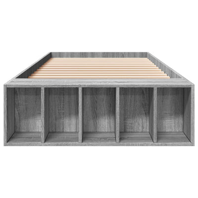 Sängynrunko harmaa Sonoma 75x190 cm tekninen puu