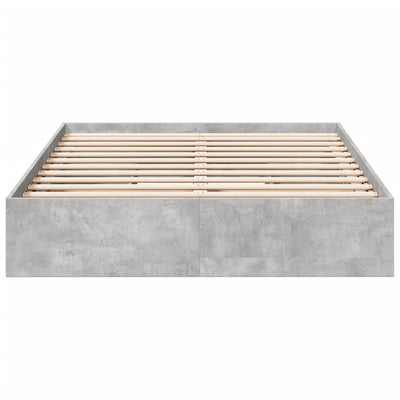 Sängynrunko laatikoilla betoninharmaa 140x190 cm tekninen puu