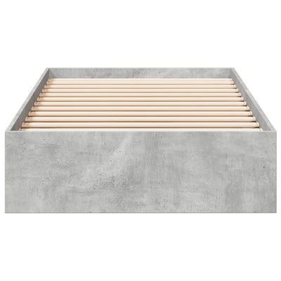 Sängynrunko laatikoilla betoninharmaa 75x190 cm tekninen puu