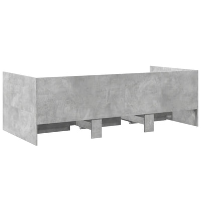 Vuodesohva laatikoilla betoninharmaa 100x200 cm tekninen puu