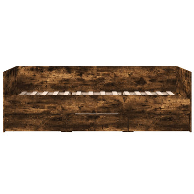 Savutammi vuodesohva laatikoilla Toff 90x200cm (puinen)