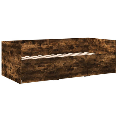 Vuodesohva laatikoilla savutammi 75x190 cm tekninen puu