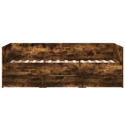 Vuodesohva laatikoilla savutammi 75x190 cm tekninen puu