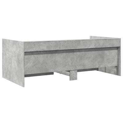 Vuodesohva laatikoilla ei patjaa betoninharmaa 100x200 cm