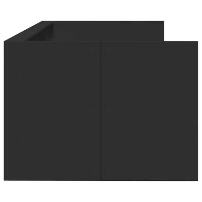 Vuodesohva laatikoilla ei patjaa musta 90x200 cm