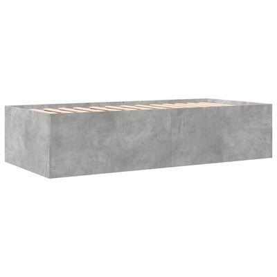 Vuodesohva laatikoilla betoninharmaa 100x200 cm tekninen puu