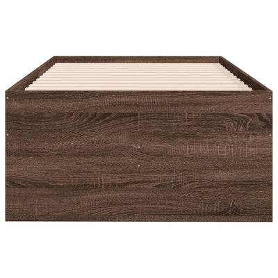 Vuodesohva laatikoilla ruskea tammi 90x200 cm tekninen puu