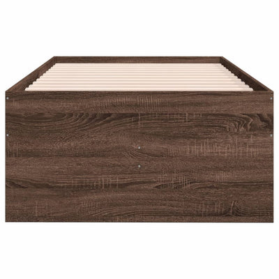 Vuodesohva laatikoilla ruskea tammi 90x190 cm tekninen puu