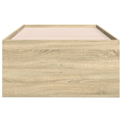 Vuodesohva laatikoilla Sonoma-tammi 75x190 cm tekninen puu