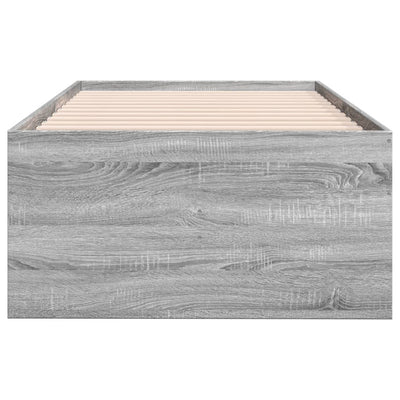 Harmaa vuodesohva laatikoilla Dulcica 75x190cm (puinen)