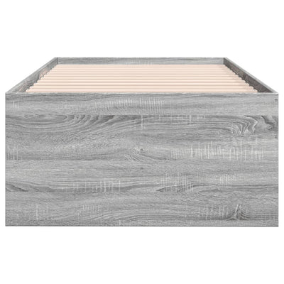 Vuodesohva laatikoilla harmaa Sonoma 75x190 cm tekninen puu