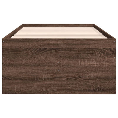 Vuodesohva laatikoilla ruskea tammi 75x190 cm tekninen puu