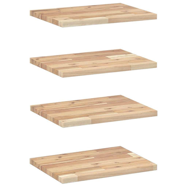 Kelluvat hyllyt 4 kpl 40x30x2 cm käsittelemätön massiivipuu akaasia