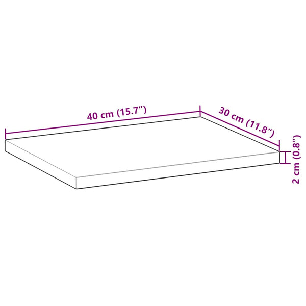 Kelluvat hyllyt 4 kpl 40x30x2 cm käsittelemätön massiivipuu akaasia