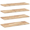 Kelluvat hyllyt 4 kpl 100x30x2 cm käsittelemätön massiivipuu akaasia