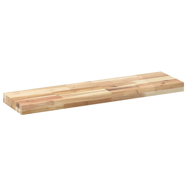 Kelluvat hyllyt 2 kpl 100x20x4 cm käsittelemätön massiivipuu akaasia